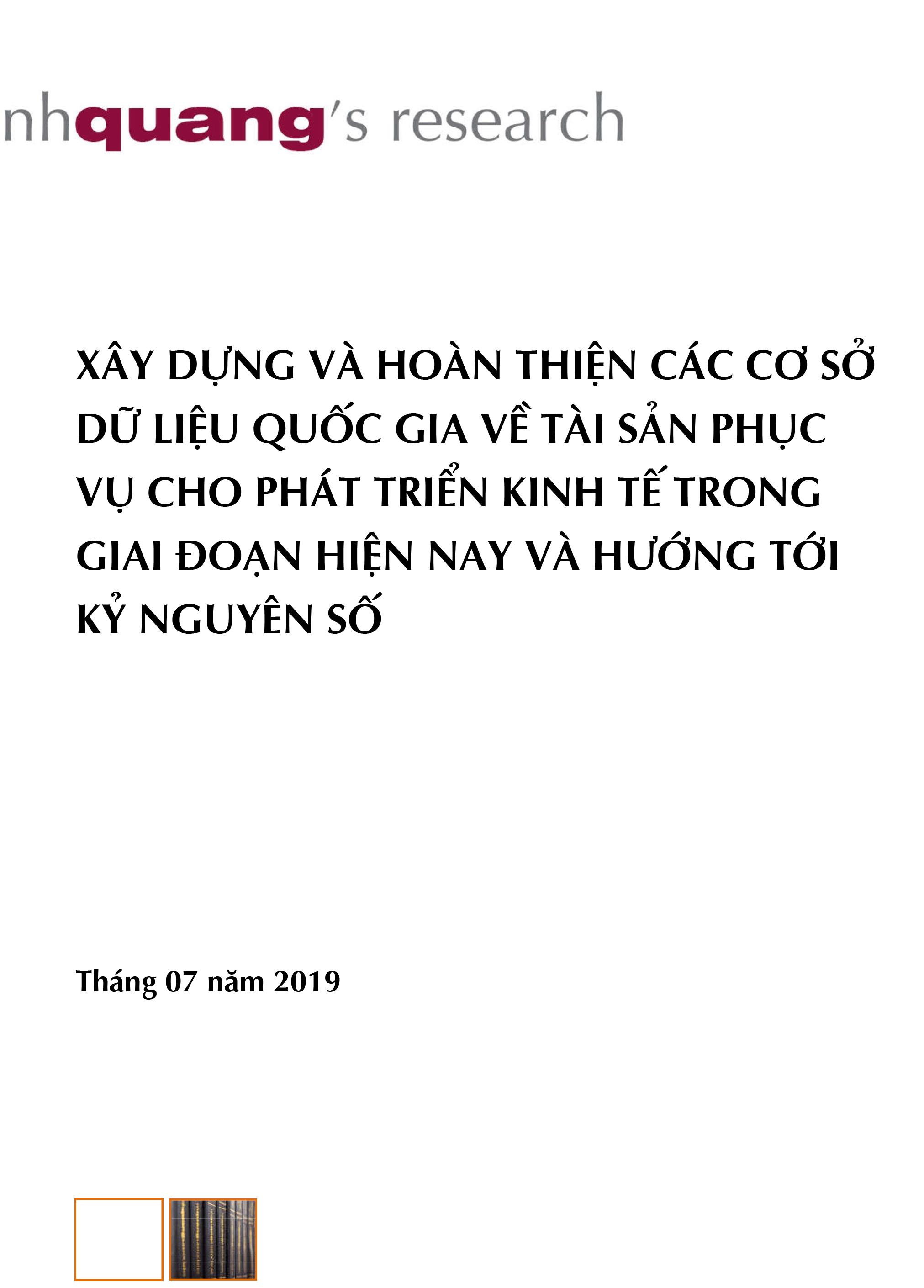 Tham luận Xây dựng và hoàn thiện các cơ sở dữ liệu quốc gia về tài sản