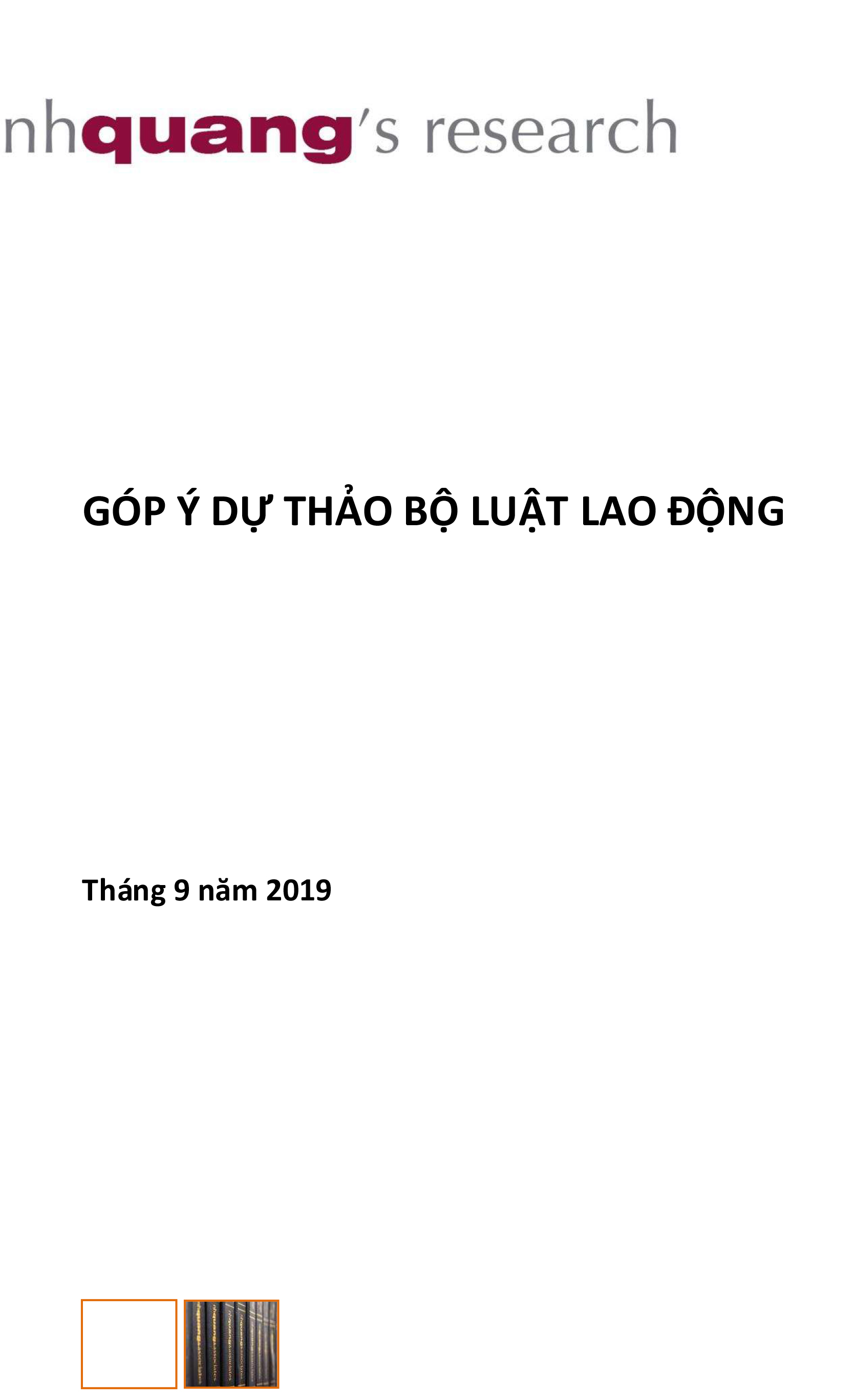Góp ý Dự thảo Bộ luật Lao động